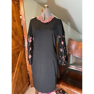 Marisa & Marie Made in Italy embroidered bell sleeve dress